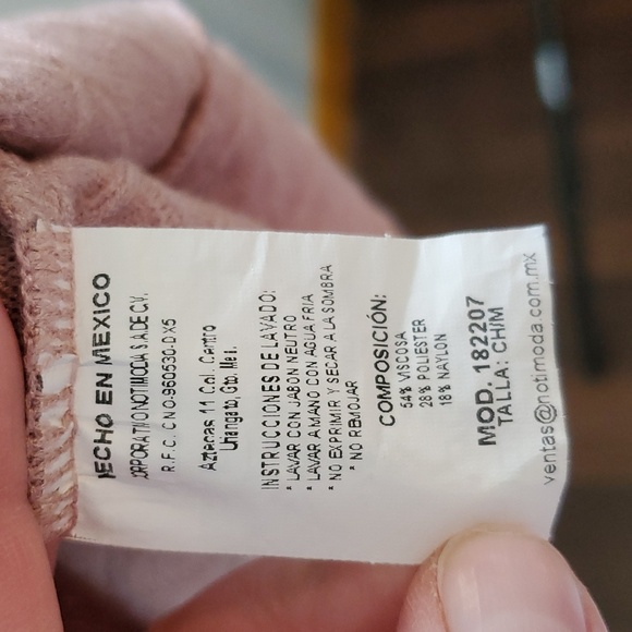 Dusty Pink Sweater Dress - Picture 4 of 4